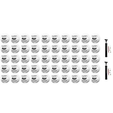 Imagem de Biggz (Pacote com 50) Bolas de vôlei - Couro de toque macio - Interno/Externo com Bombas