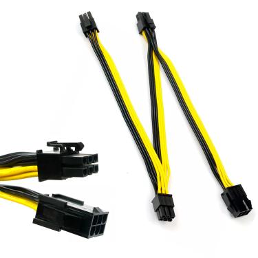 Imagem de Cabo Adaptador PCI-e 6 Pinos para 3 Conectores 6 Pinos Triplo GPU