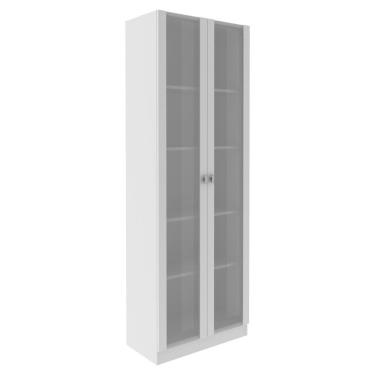 Imagem de Armario Multiuso 2 Portas Vidro 171x60 Cm Am3112 Branco Tecno Mobili