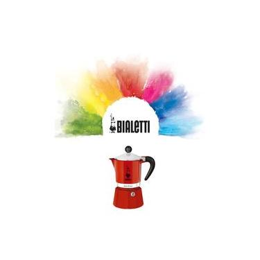 Imagem de Cafeteira Italiana Rainbow Vermelha Bialetti 3 Xícaras