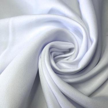 Imagem de Tecido Gabardine Branco 1x1,5m Jaleco Uniforme Liso Blazers - Tecidos 