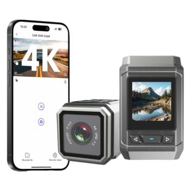 Imagem de Câmera de ação HD 4K sem fio, Wi-Fi, mini câmera esportiva ao ar livre à prova d'água com tela LCD, gravador de ciclismo multifuncional tipo C, capacete, acampamento, clipe de gravador, mini câmera