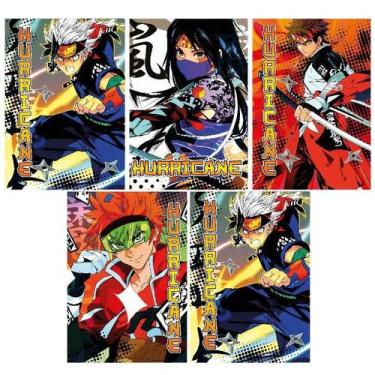 Imagem de Kit 10 Caderno Anime Capa Dura Brochurão 96 Folhas Costurado - 151917I