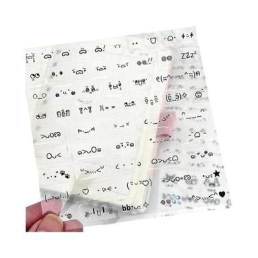 Imagem de Adesivos Emoticon Transparentes Fofos 10 Peças Impermeáveis Desenho An