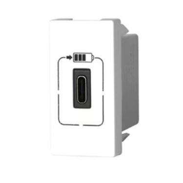 Imagem de Modulo Tomada Carregador USB-C 1500mA Pial Plus+ Legrand Branco 615097