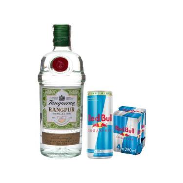Imagem de Kit Gin Tanqueray Rangpur 700ml + Bebida  - Energética Red Bull Zero A
