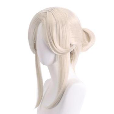 Imagem de Peruca de cosplay Genshins Impacts Ningguangs Synthetic Hair 50cm - yi