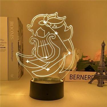 Imagem de A luz noturna Genshins afeta a mudança de cor do LED 3D de Barbatos - 