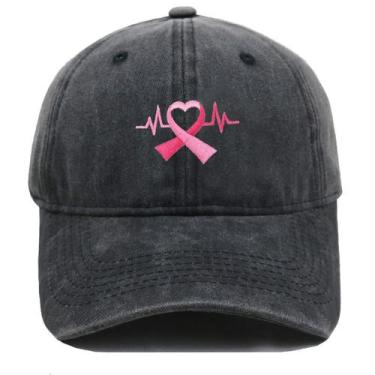 Imagem de Boné de beisebol vintage lavado de algodão Trucker para mulheres rosa 