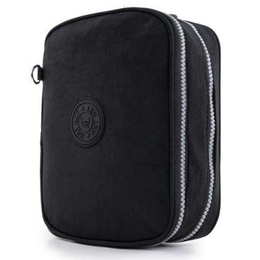 Imagem de Estojo Unissex Grande Box Escolar Com Divisória Liso Simples - te, Pre