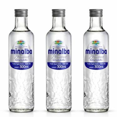 Imagem de Kit 3 Água Mineral S/ Gás Premium Minalba Vidro 300Ml