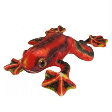 Imagem de Sapo De Pelúcia Real Vermelho 28 Cm Antialérgico - UNV Pelúcia