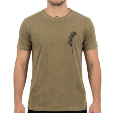Imagem de Camiseta Osklen Stone Folha Palmeira Masculina-Masculino