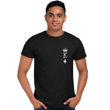 Imagem de Camiseta Masculina Rei de Espadas Baralho Truco Jogo Cartas - Hipsters