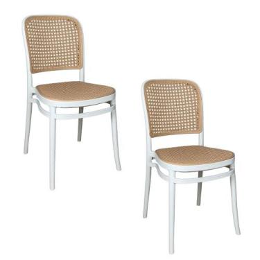 Imagem de Kit 2 Cadeiras De Jantar Roma Para Sala E Cozinha Branco - Oficial Web