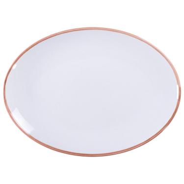 Imagem de Travessa Oval Tramontina Jeri Mocha Em Porcelana 40cm Tramontina