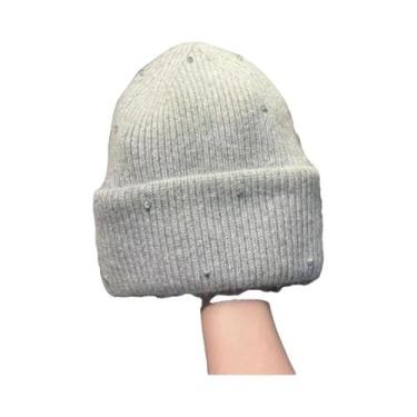 Imagem de Gorro De Inverno Quente Com Strass E Proteção De Orelha Em Pele De Coe