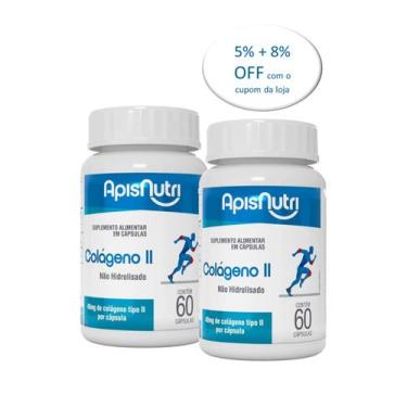 Imagem de Colágeno Tipo 2 Não Hidrolisado 60 cápsulas APISNUTRI Kit 2 unid.