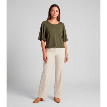 Imagem de Blusa Feminina Com Manga Godê Infinita Cor Verde, M, Verde