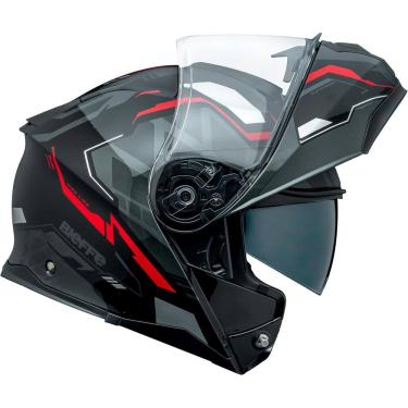 Imagem de Capacete Moto B-dynamic Attractie Cor Preto Com Vermelho ~ Bieffe