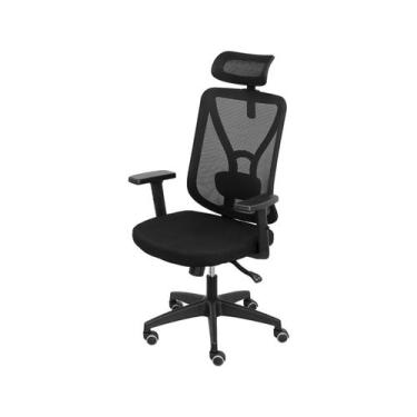 Imagem de Cadeira de Escritório NR-17 Diretor Giratória Bolonha Tela Soft Touch 