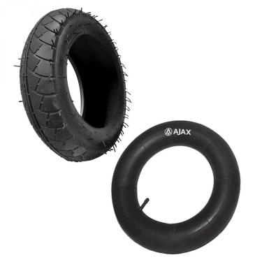 Imagem de Kit Pneu 3.25x8 Cargo 4 Lonas com Câmara de Ar 3.25x8 para Carrinho de Mão AJAX