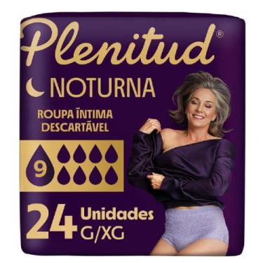 Imagem de Roupa Íntima Descartável Plenitud Noturna Máxima Absorção G/XG 24 Unid