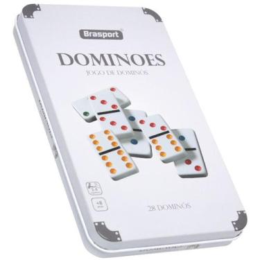 Imagem de Jogo De Dominó De Osso Profissional Com 28 Peças Com Estojo - Branspor