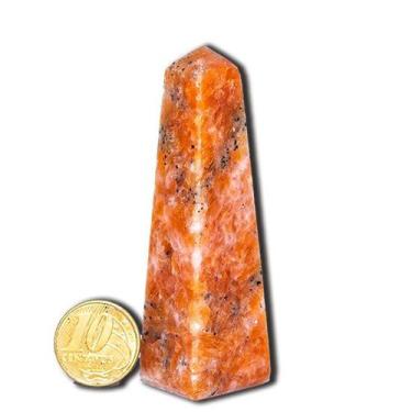 Imagem de Obelisco Calcita Laranja Natural 6 a 8 cm 25 a 50 g - Tipo B - Cristai