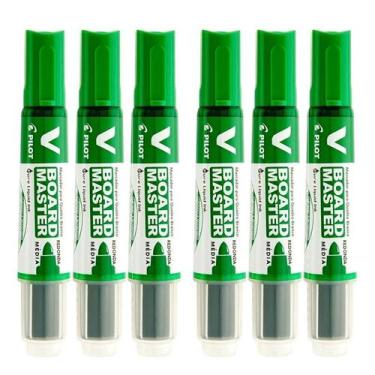 Imagem de Pincel para Quadro Branco Recarregável Board Master Verde 6 Unidades -