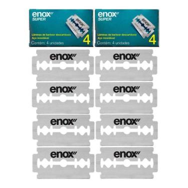 Imagem de Kit 8 Lâminas De Barbear Aço Inoxidável Para Barbeador Navalha Super D