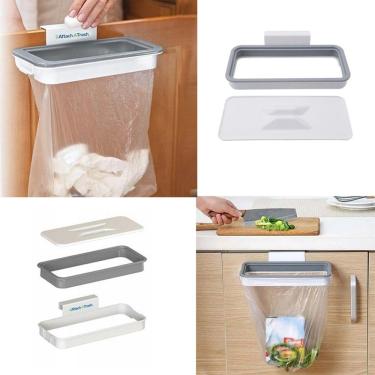Imagem de Lixeira De Cozinha Com Tampa Portatil Para Porta Cesto