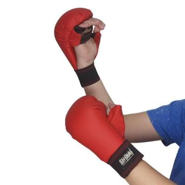 Imagem de Luva Karate Infantil Shinai Competição Sintetica, G, Vermelho