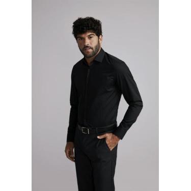 Imagem de Camisa Social Comfort - Preto - HIGHSTIL, Preto, 40