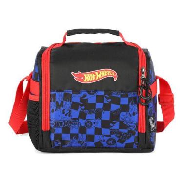 Imagem de Lancheira Bolsa Térmica Escolar Juvenil Original Hot Wheels -, Preto