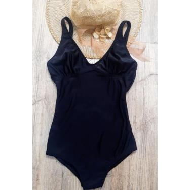Imagem de Maiô sem bojo sem aro senhora alça reta PretoTam GG - Dani lingerie