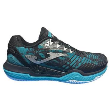Imagem de Tênis Joma Point Clay Preto e Turquesa Masculino, 40