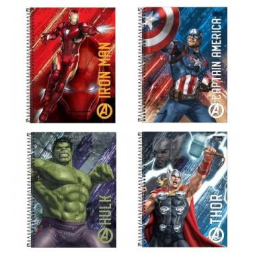 Imagem de Caderno Univ. 1x1 80 Fls Avengers Asb - Tilibra, Vermelho