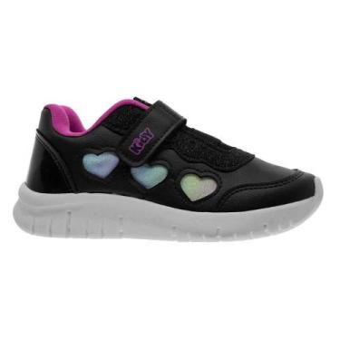 Imagem de Tênis Infantil Menina Kidy 44510070007 Preto, 31, Preto