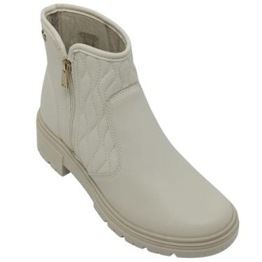 Imagem de Bota Dakota Feminina com Zíper Lateral e Salto 4,5cm Cor:TuleTamanho:3