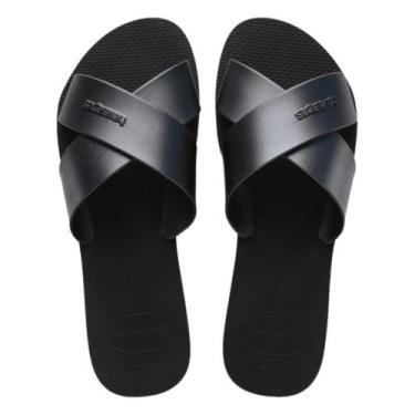 Imagem de Chinelo Havaianas Aqua Metalic, Preto