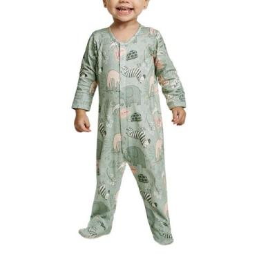 Imagem de Macacão Bebê Tiptop Estampado Verde - 101815, M, Verde