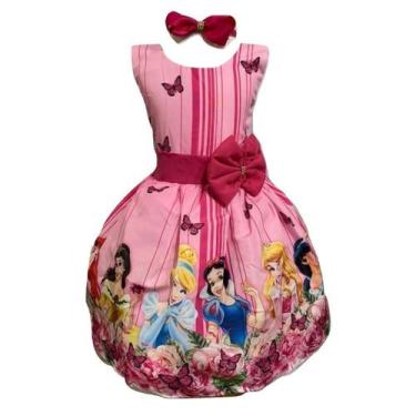 Imagem de Vestido Temático Infantil Princesas Festa Luxo - Bento E Maria Moda In