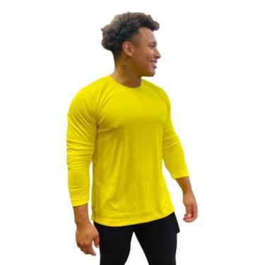 Imagem de Camiseta Masculina Proteção UV50+ Blusa Manga Longa Dry Segunda Pele -