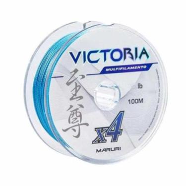 Imagem de Linha de Pesca Multifilamento 4 Fios Victoria Azul 500m 0,18mm 24lb - 