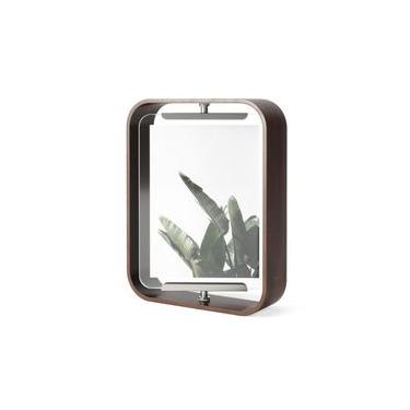 Imagem de Porta-retratos em madeira Umbra Bellwood 13x18cm noz envelhecida