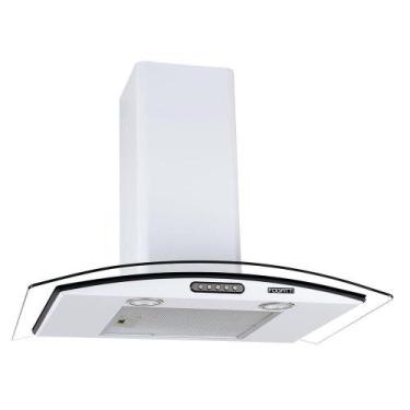 Imagem de Coifa De Parede 70cm Vidro Curvo Slim Fogatti Branco 110V, 110V