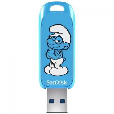 Imagem de Pendrive SanDisk Smurfs, 64GB, USB 3.2, SDCZIS-064G-G46