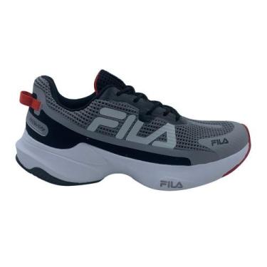 Imagem de Tênis Esportivo Masculino Fila Recovery Cinza com Preto - Cinza 43, Ci