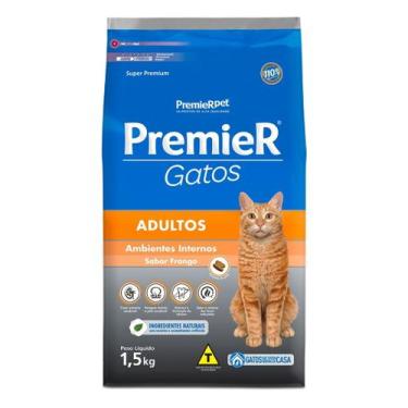 Imagem de Ração Premier Gatos Adultos sabor Frango 1,5 Kg - PREMIER PET, 3014-04